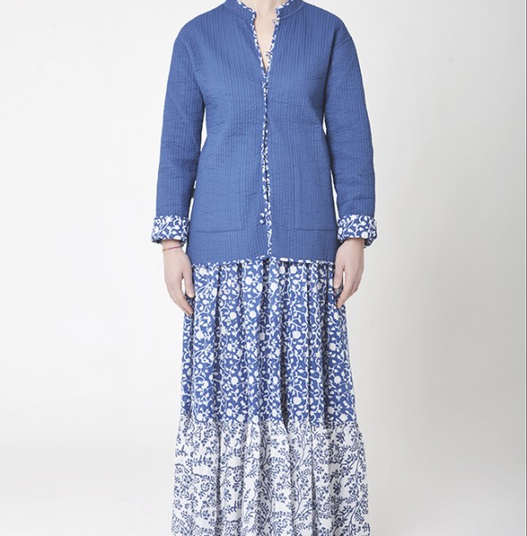 1738_Basic Jacket Quilted + Varanasi Skirt