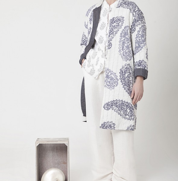 2067 Long Jacket Kantha